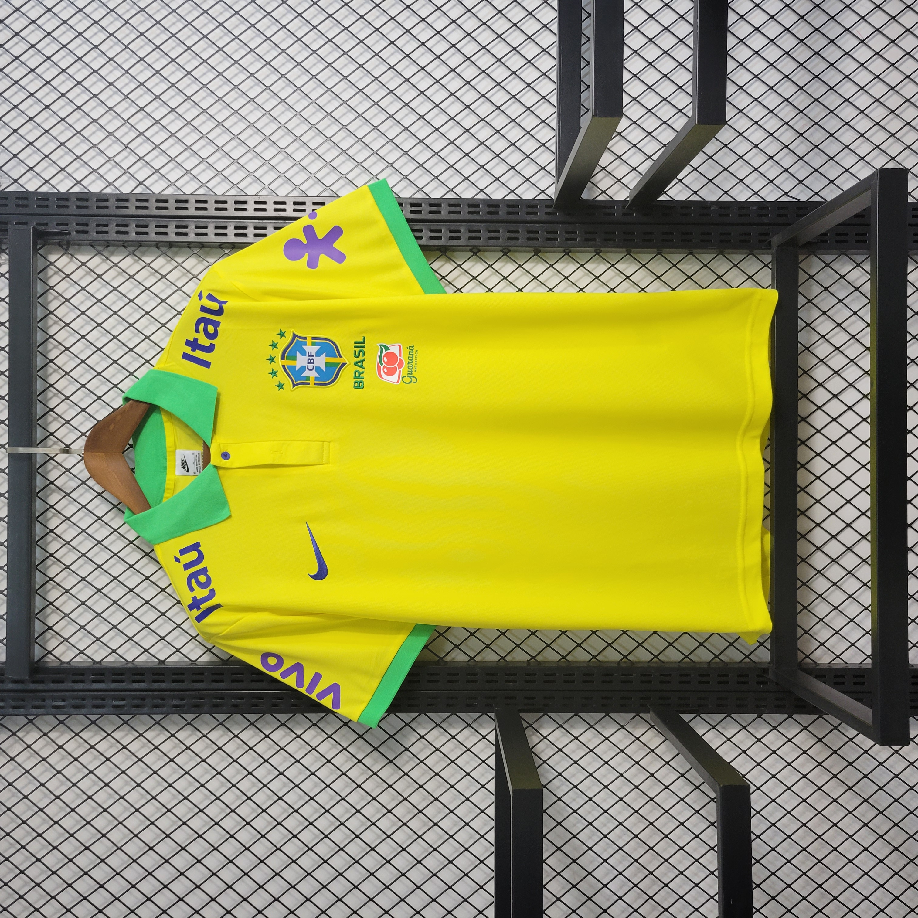 Retro Brazil 2022 Yellow Training Jersey